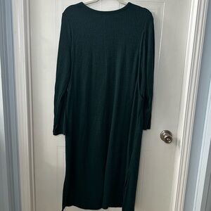 Old Navy Maternity XL Ribbed Knit Midi Sweater Dress Green Long Sleeve Nursing